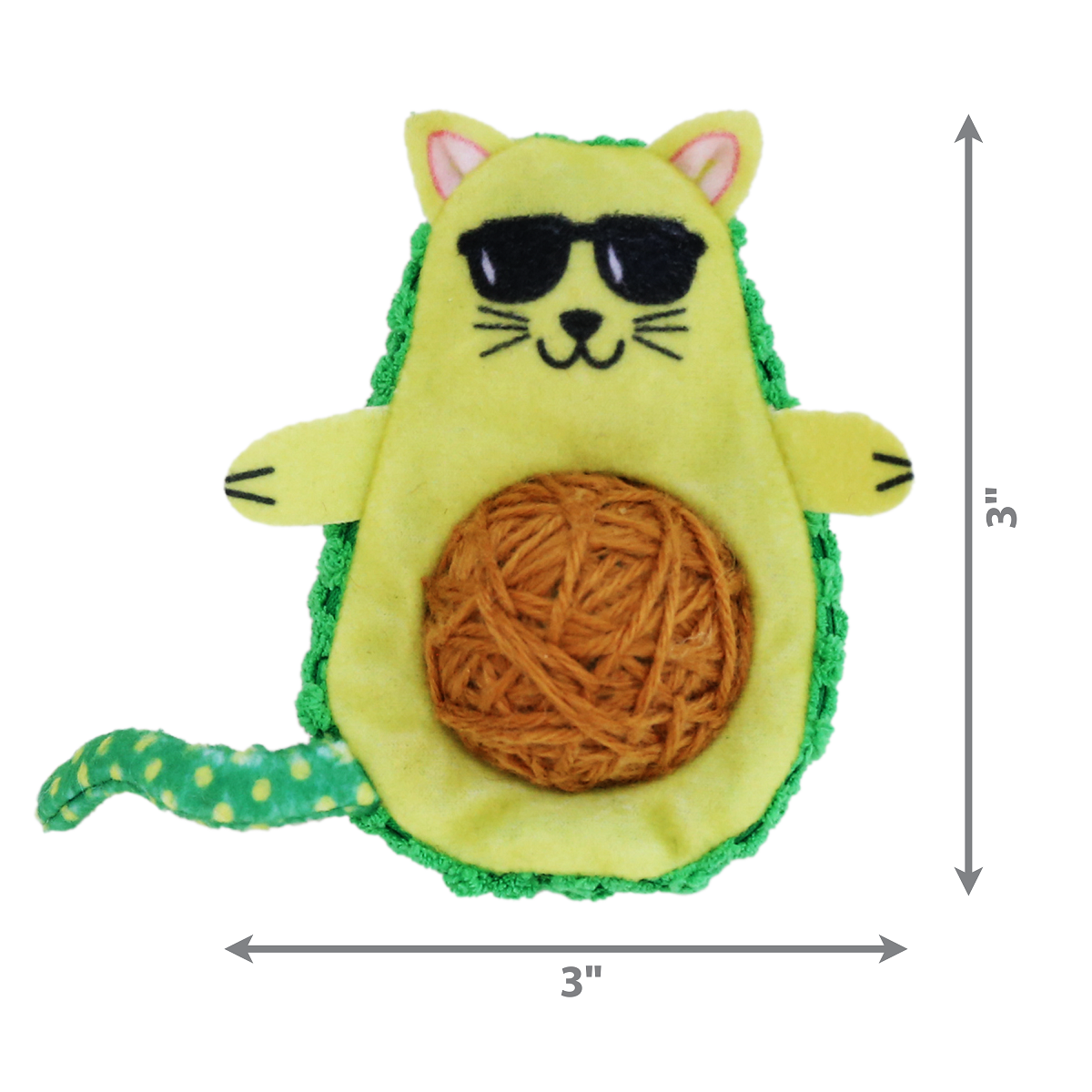 Kong Gato Aguacate con Bola de Hilo
