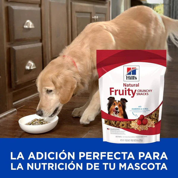 🍪💙 ¡Crujientes, frutales y saludables! Premios Hill’s Natural Fruity Crunchy con arándano y avena: un snack que consiente y nutre 🐾