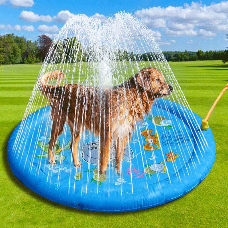 Alberca familiar inflable con rociadores para mascotas (perros/gatos) para jugar y refrescarse