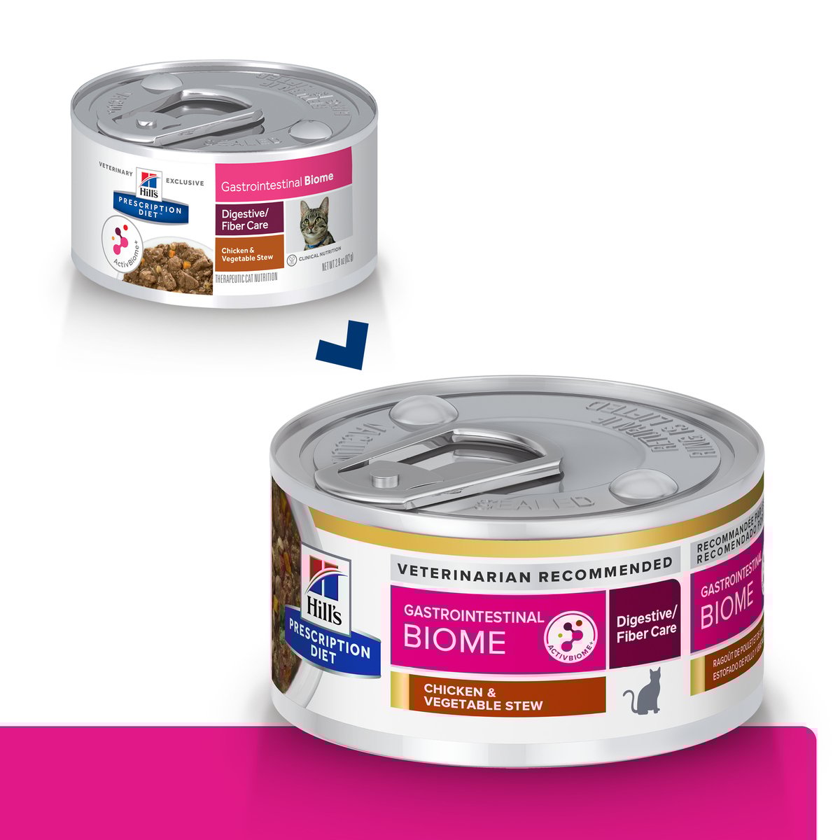 Hill's Prescription Diet Gastrointestinal Biome Estofado para Gato Adulto – Caja con 24 Latas de 80g