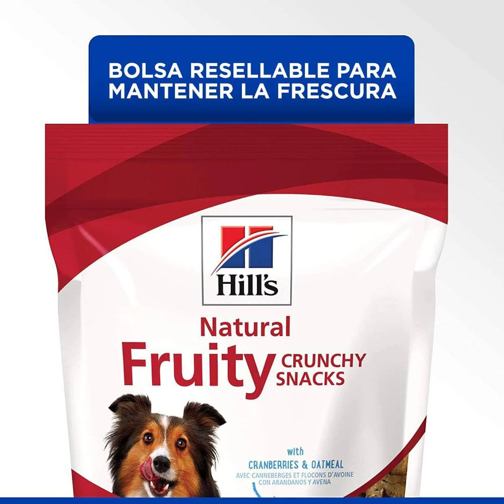 🍪💙 ¡Crujientes, frutales y saludables! Premios Hill’s Natural Fruity Crunchy con arándano y avena: un snack que consiente y nutre 🐾