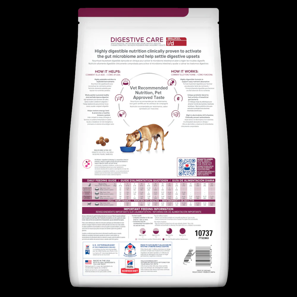 Croquetitas para pancitas delicadas 🐶💕 Hill’s i/d Small Bites Digestivo – 1.5kg (Caja con 4)