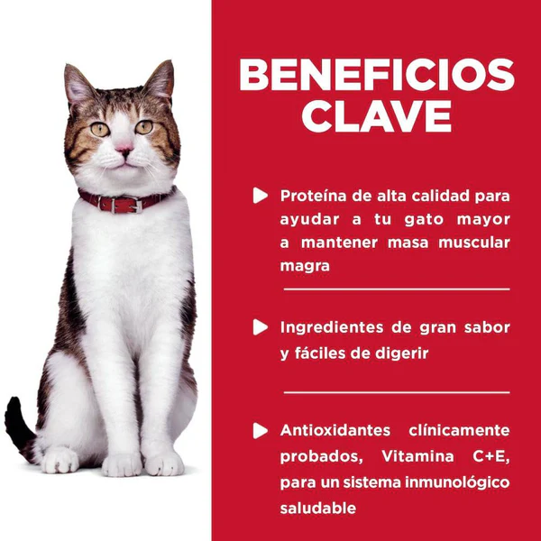 Hill’s Science Diet Gato Senior 7+ en Sobre – Pollo Suave y Nutritivo 79gr