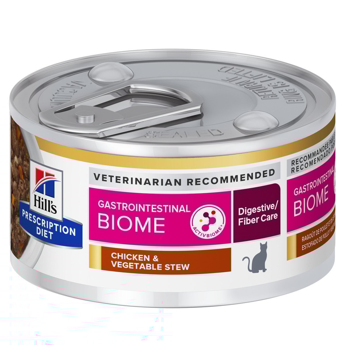 Hill's Prescription Diet Gastrointestinal Biome Estofado para Gato Adulto – Caja con 24 Latas de 80g