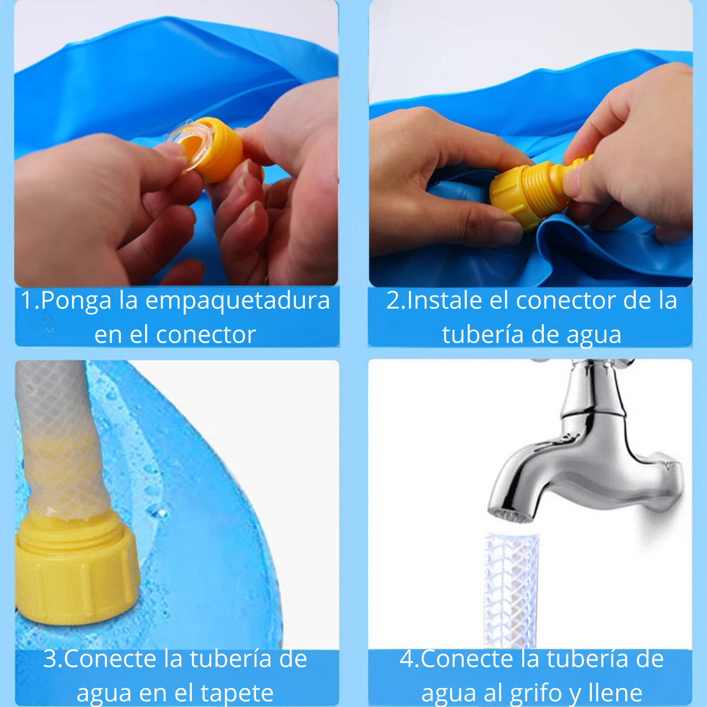 Alberca familiar inflable con rociadores para mascotas (perros/gatos) para jugar y refrescarse