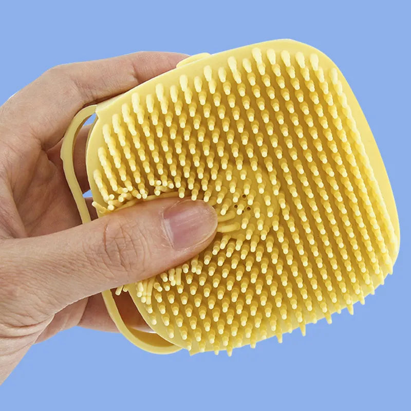 Cepillo-guante suave para baño de perros y gatos