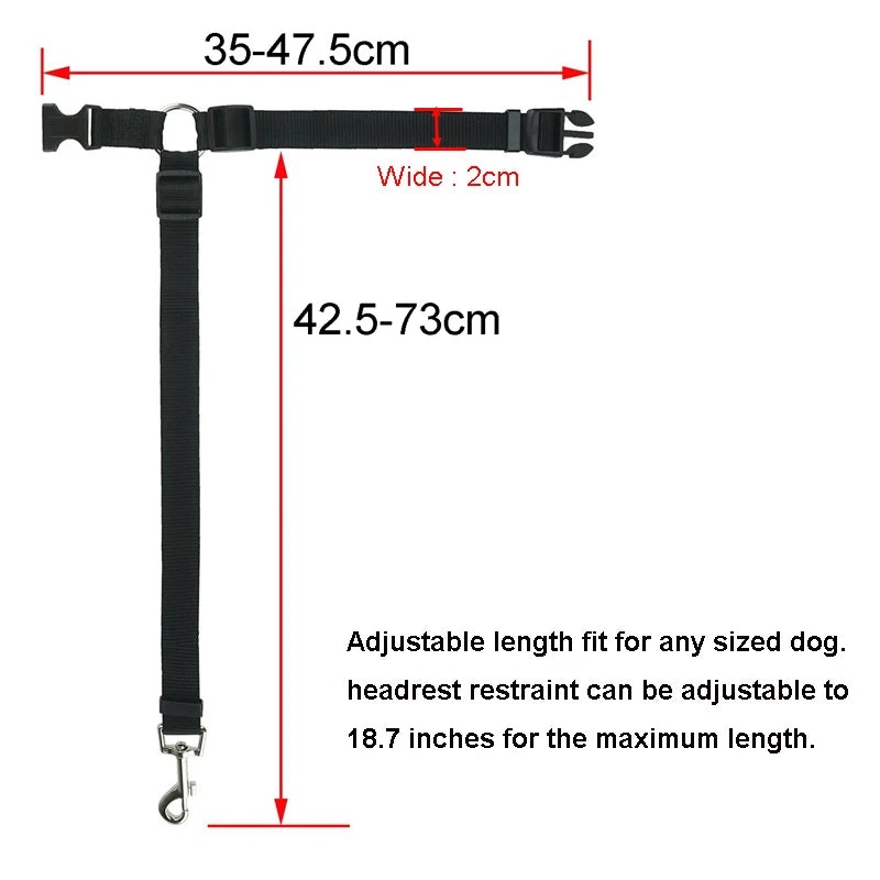 Cinturón de seguridad y arnés-collar con correa 2 en 1 para perros y gatos, ajustable al automóvil