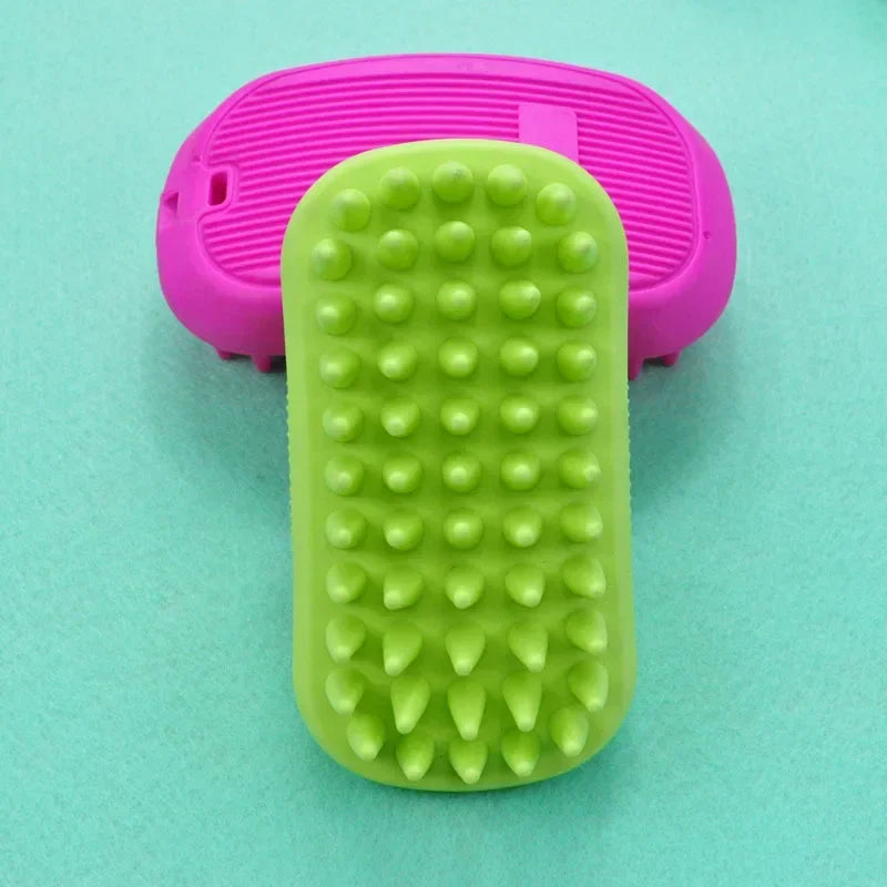 Cepillo-peine ajustable, tipo guante, para baño removedor de pelo, con función de masaje; para perros y gatos