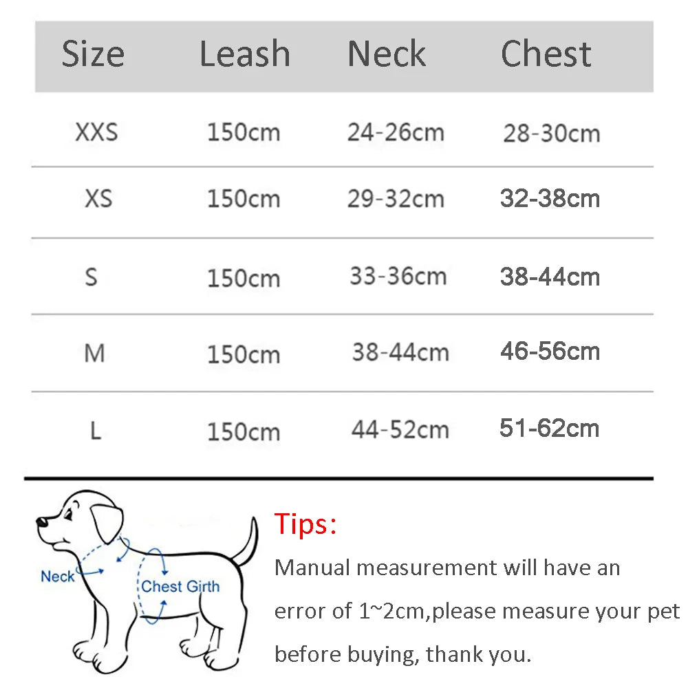 Conjunto de chaleco/arnés ajustable y correa para perros pequeños, cachorros y gatos