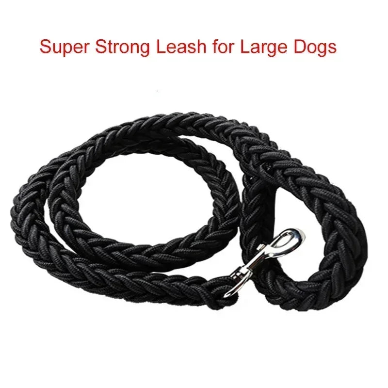 Correa resistente de nylon para perros medianos y grandes; para entrenamiento, caminatas y senderismo