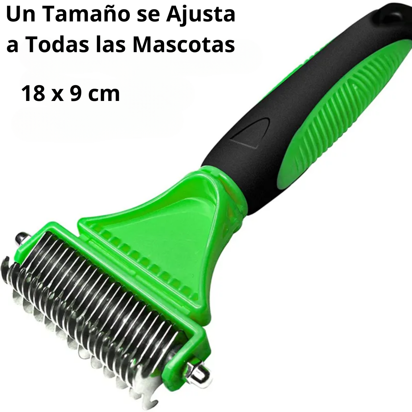 Cepillo-rastrillo de dos cabezas removedor de nudos, pelo enredado, enmarañado y suelto; para perros, gatos y conejos