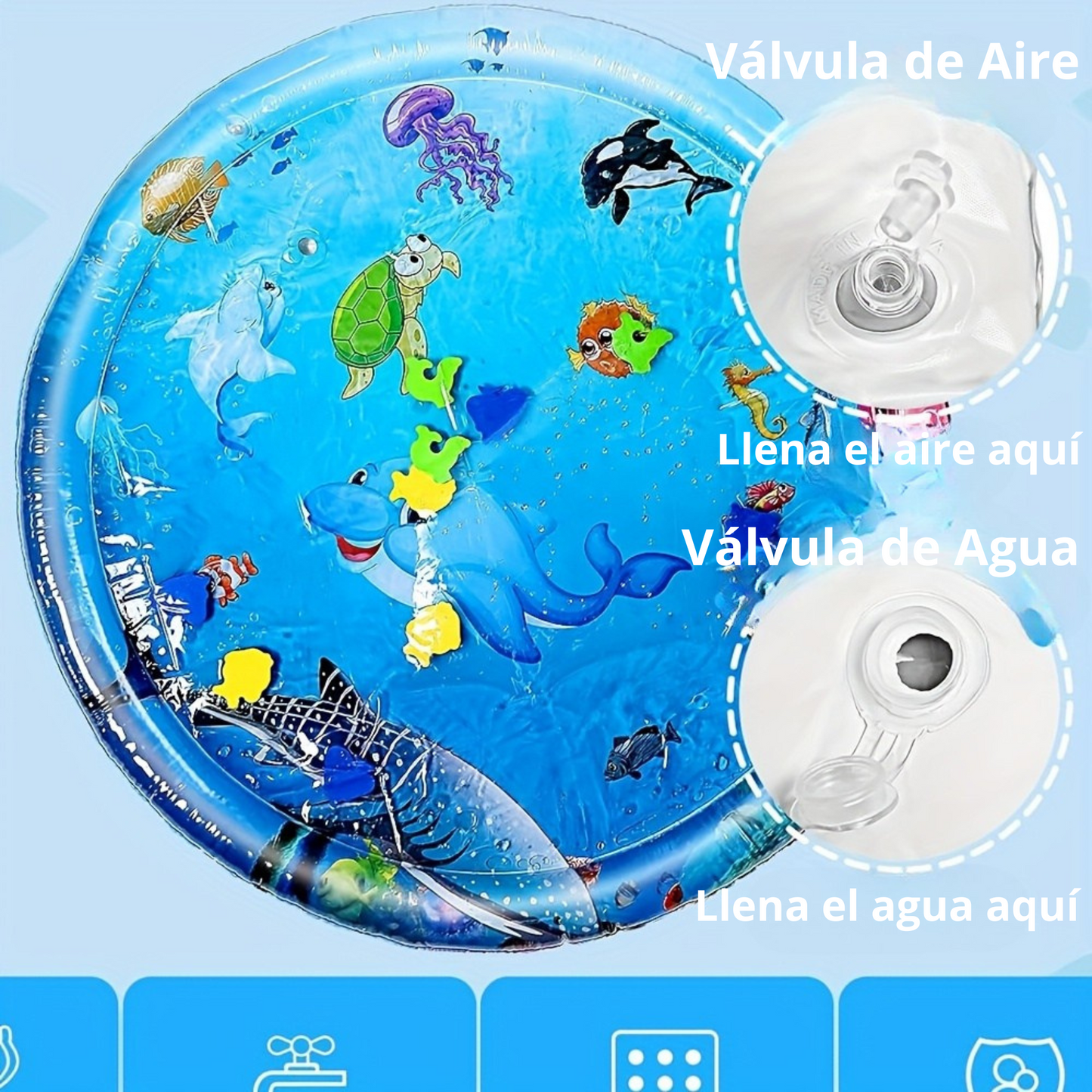 Tapete de Agua con Delfín para Mascotas | Juguete Didáctico 🐬💦🐾