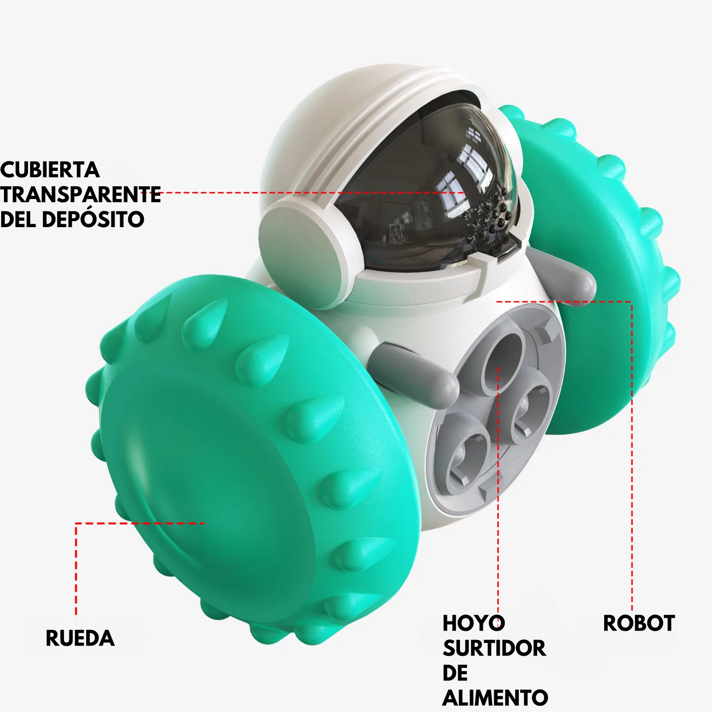 Juguete interactivo dispensador de alimento o premios para perros y gatos