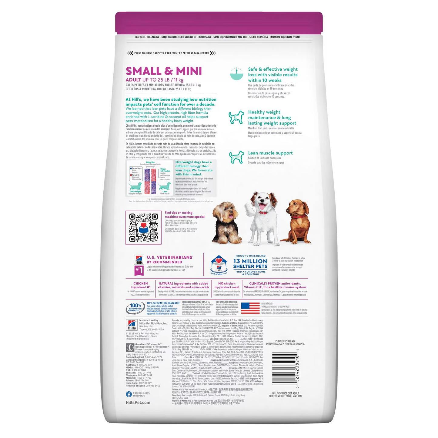 Hill’s Perfect Weight Small & Mini – Peso Saludable, Vida Feliz