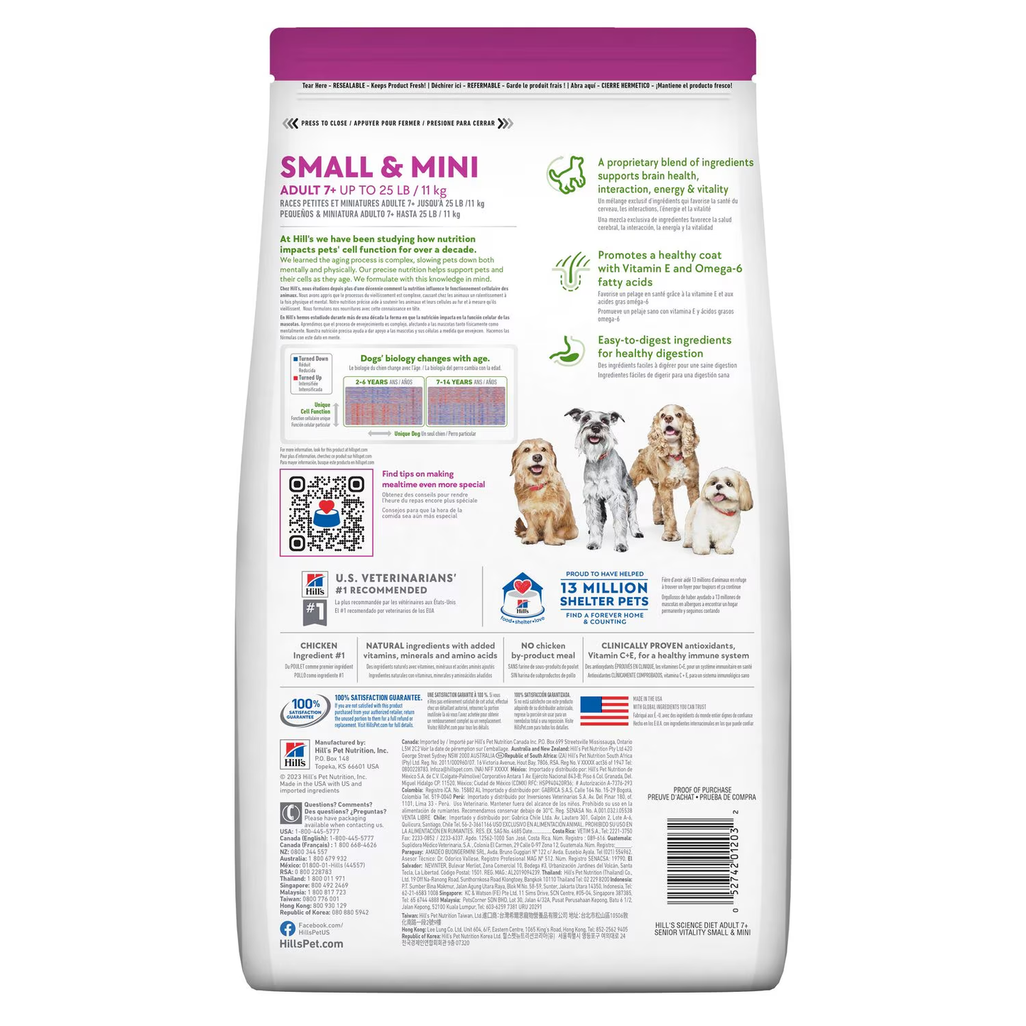 Hill's Small Bites 7+ – Energía y Salud para Tu Compañero Pequeño Senior