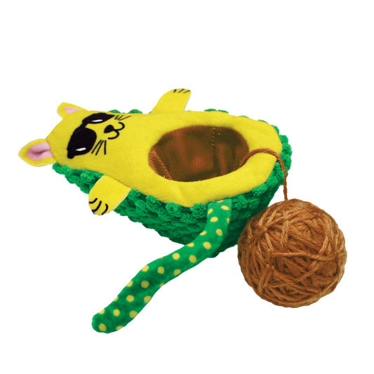 Kong Gato Aguacate con Bola de Hilo