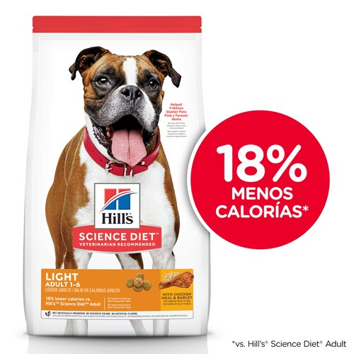 Hill’s Science Diet Adult Light – Comida con Pollo y Cebada | Peso Saludable para tu Perro Adulto