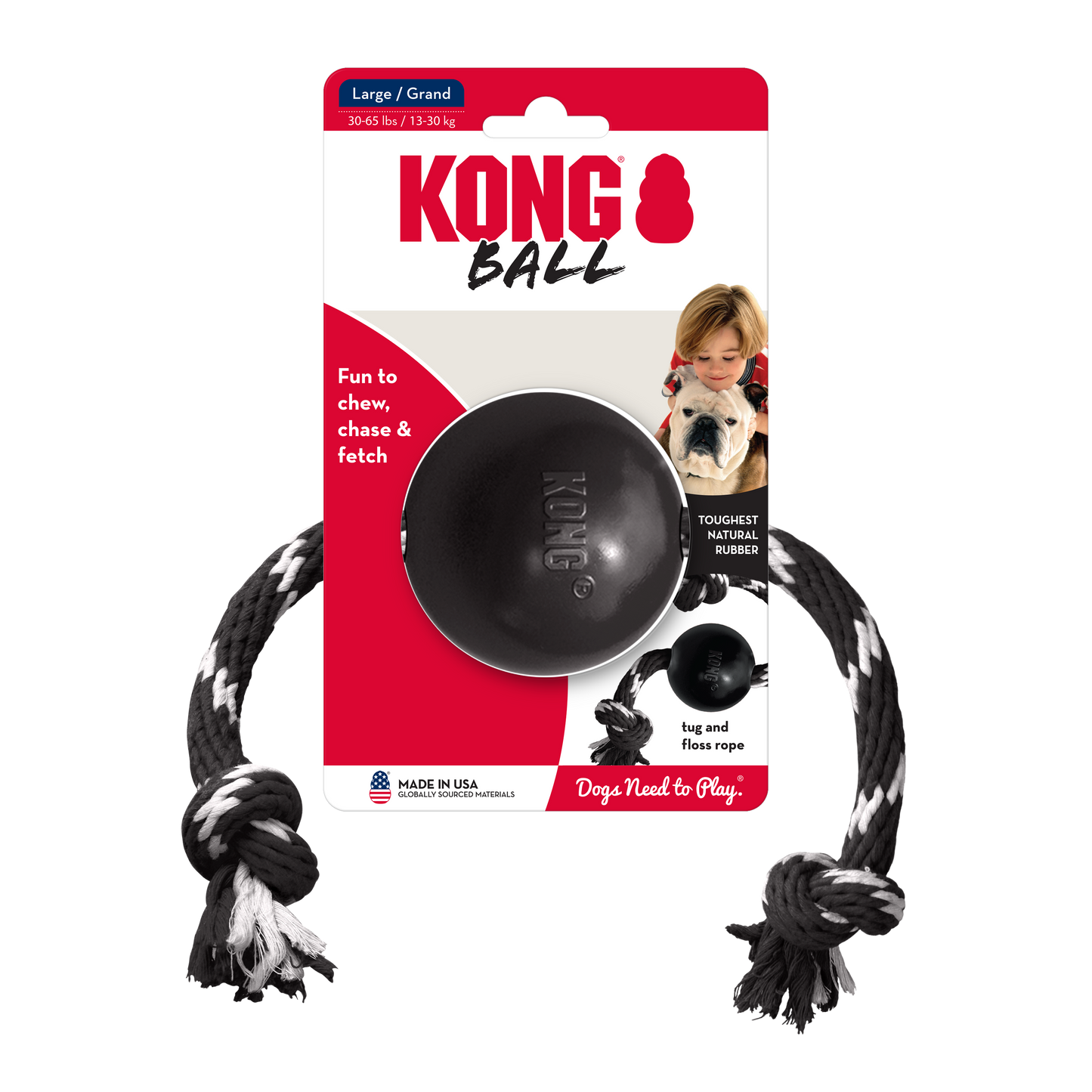 Kong Pelota Extreme con Cuerda Grande