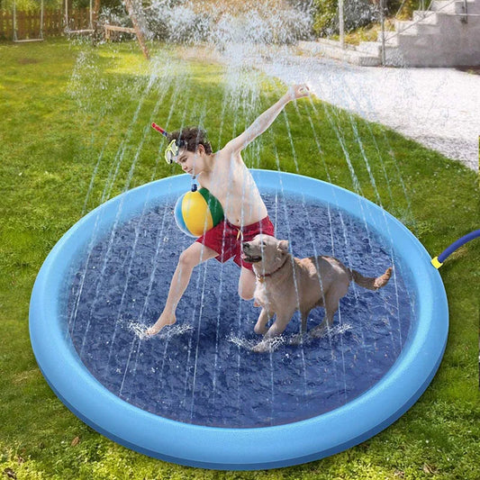 Alberca familiar inflable con rociadores para mascotas (perros/gatos) para jugar y refrescarse