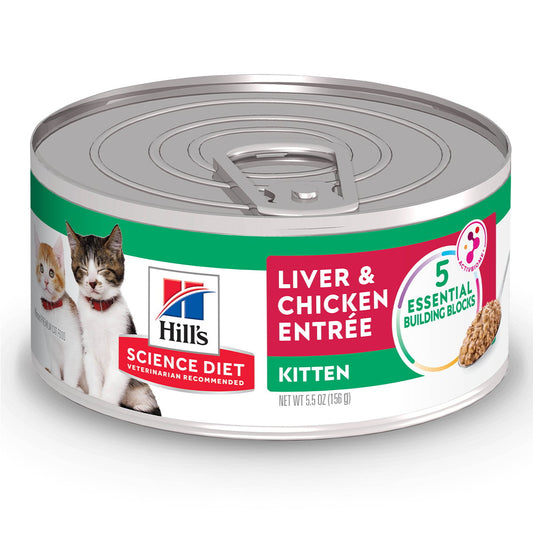 Hill’s Science Diet Gatito – Alimento Húmedo Receta de Hígado (24 Latas de 156 g)