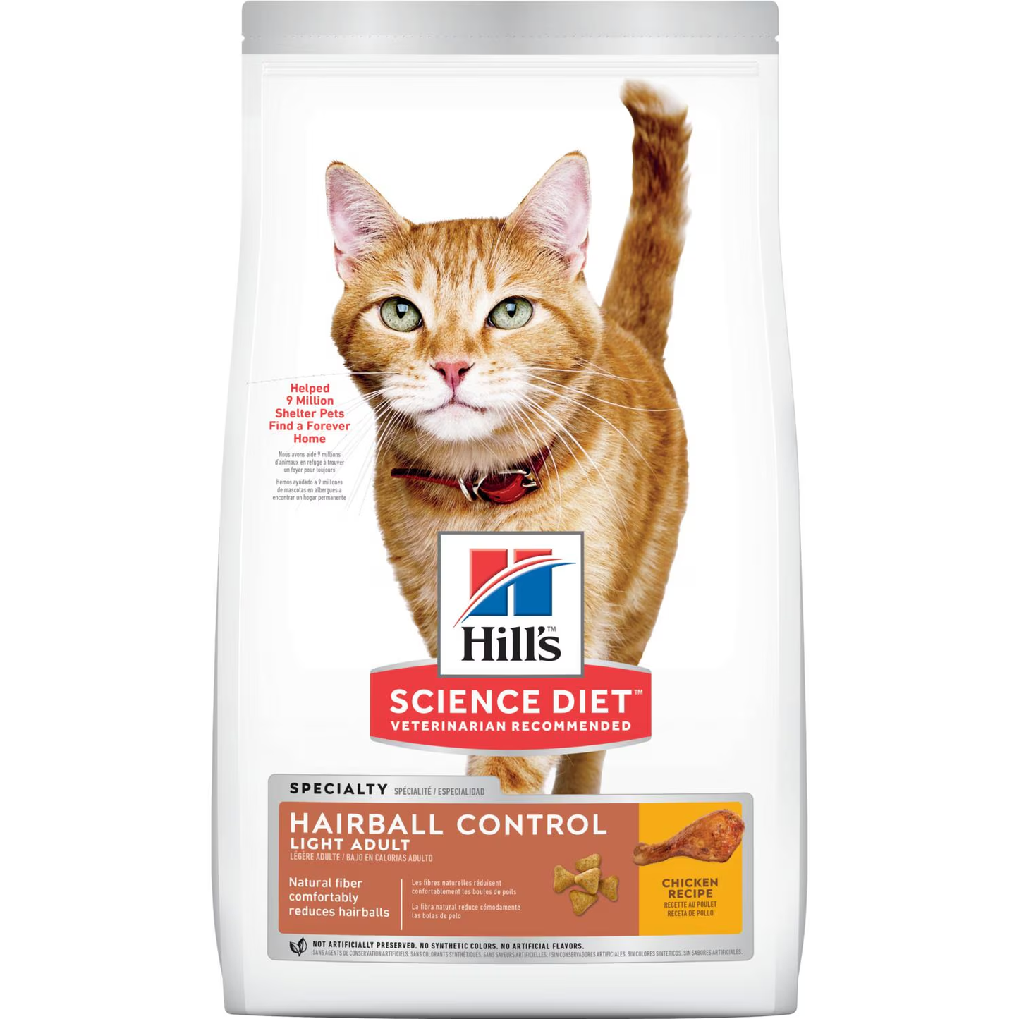 Hill’s Hairball Light Adulto – Menos bolas, menos kilos, más salud para tu michi 🐾