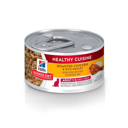 Hill’s Science Diet Healthy Cuisine – Alimento Húmedo para Gato Adulto (Caja con 24 Latas de 79 g)