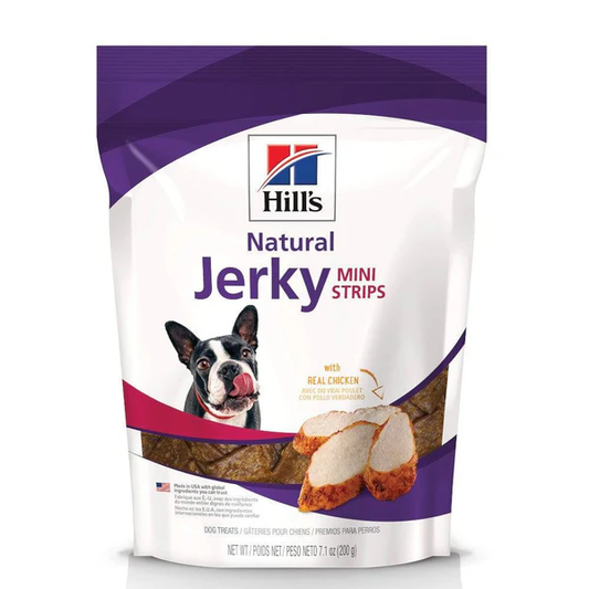 Hill’s Natural Jerky Mini Strips – Caja de 12 Bolsas de Premios Naturales de Pollo para Perro (200g)