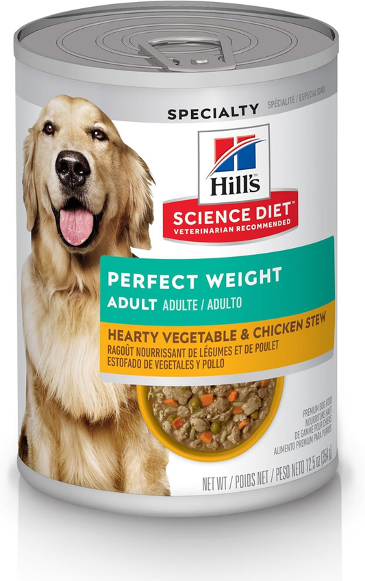🥦 Dale a tu lomito un peso saludable con todo el sabor: Hill’s Perfect Weight Estofado (Caja con 12 unidades)🍗🐾