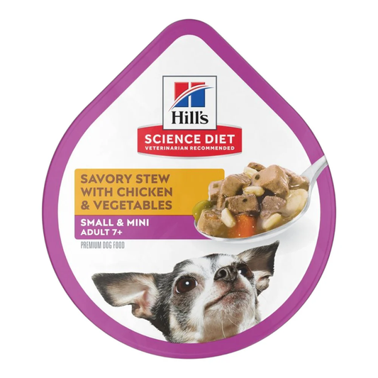 🥕 Amor suave en cada bocado: Hill’s 7+ Small & Mini para tu lomito de raza pequeña (Caja con 12 unidades) 🐾💛