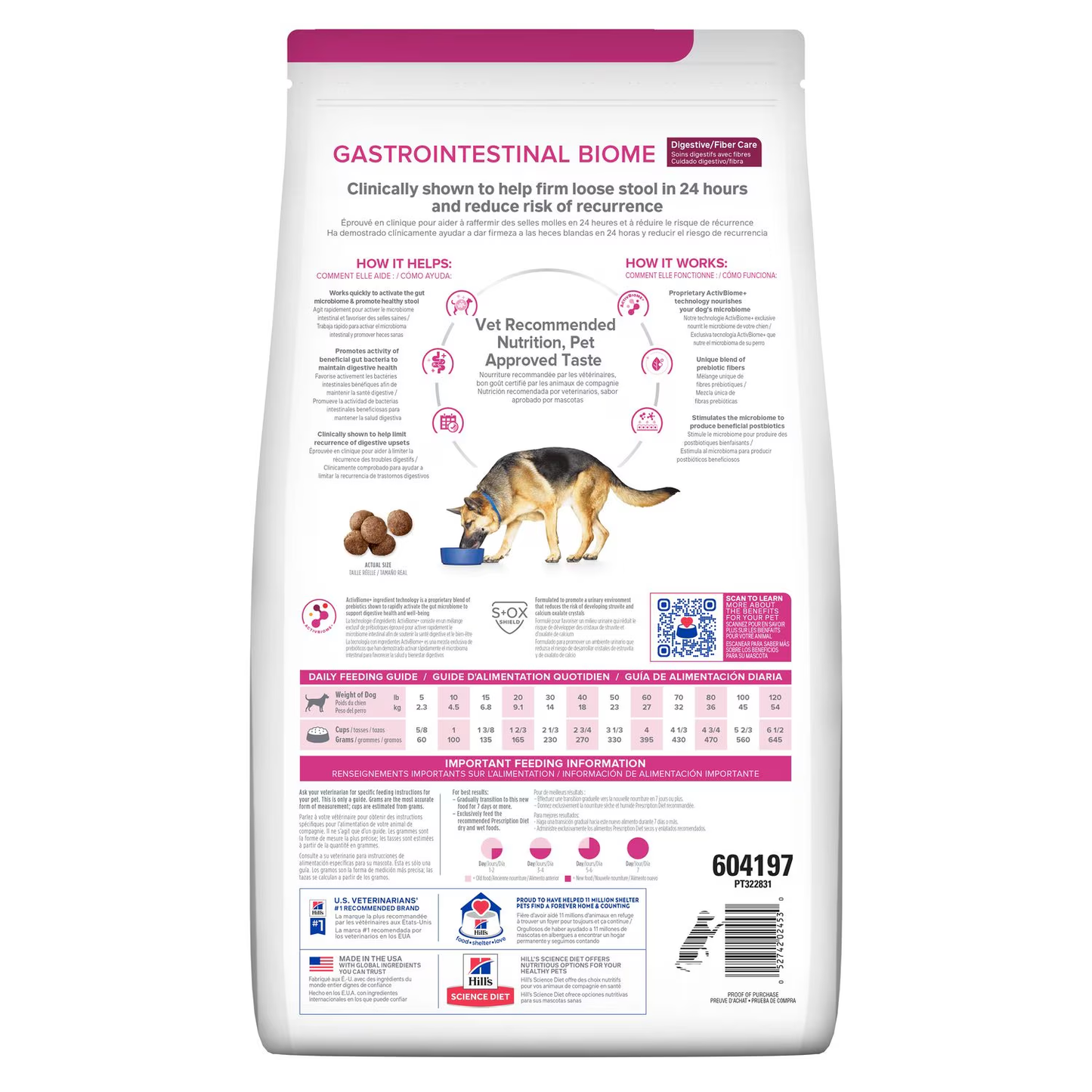 Hill’s Prescription Diet Gastrointestinal Biome para Perros – Alimento para Digestión y Heces Saludables
