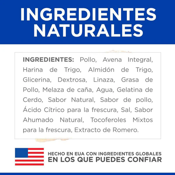 Hill’s Natural Jerky Mini Strips – Caja de 12 Bolsas de Premios Naturales de Pollo para Perro (200g)