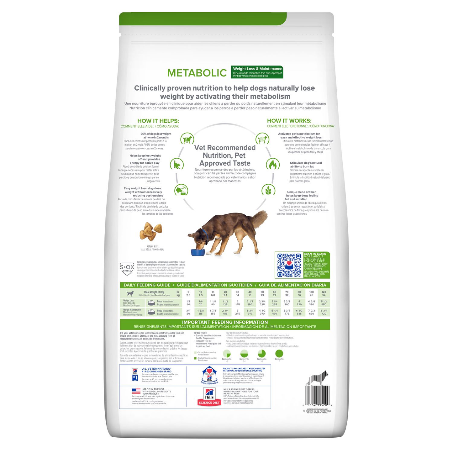 Hill’s Prescription Diet Metabolic | Alimento Seco para Perros con Sobrepeso y Control de Peso Duradero