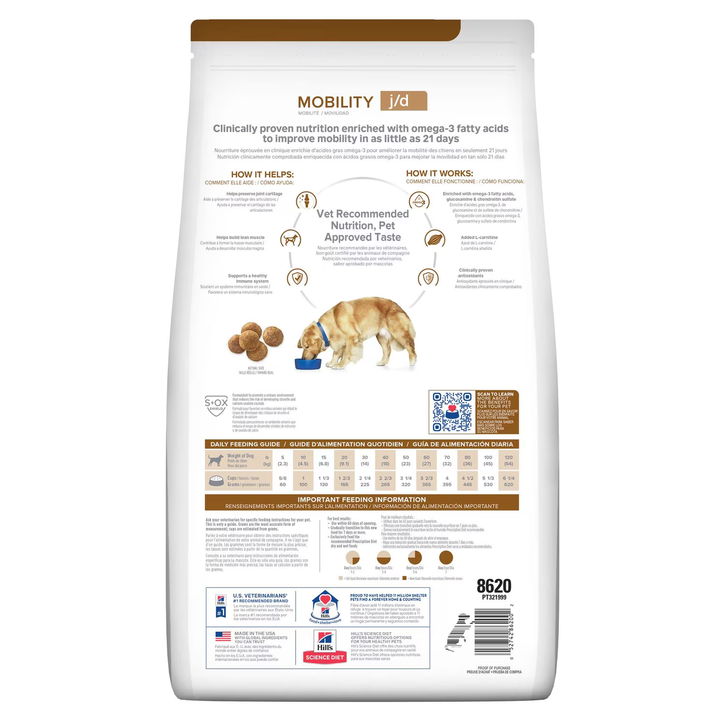 Hill's Prescription Diet j/d para Perros | Cuidado Articular con Glucosamina y Omega 3