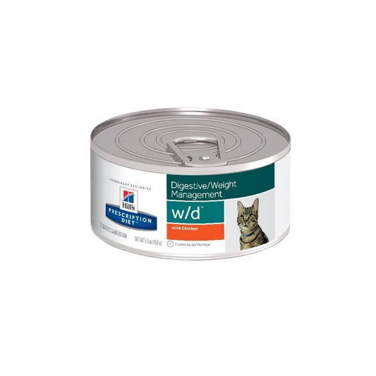 Hill’s Science Diet w/d Gato – Control de Peso y Digestión Saludable (24 Latas de 150 g)