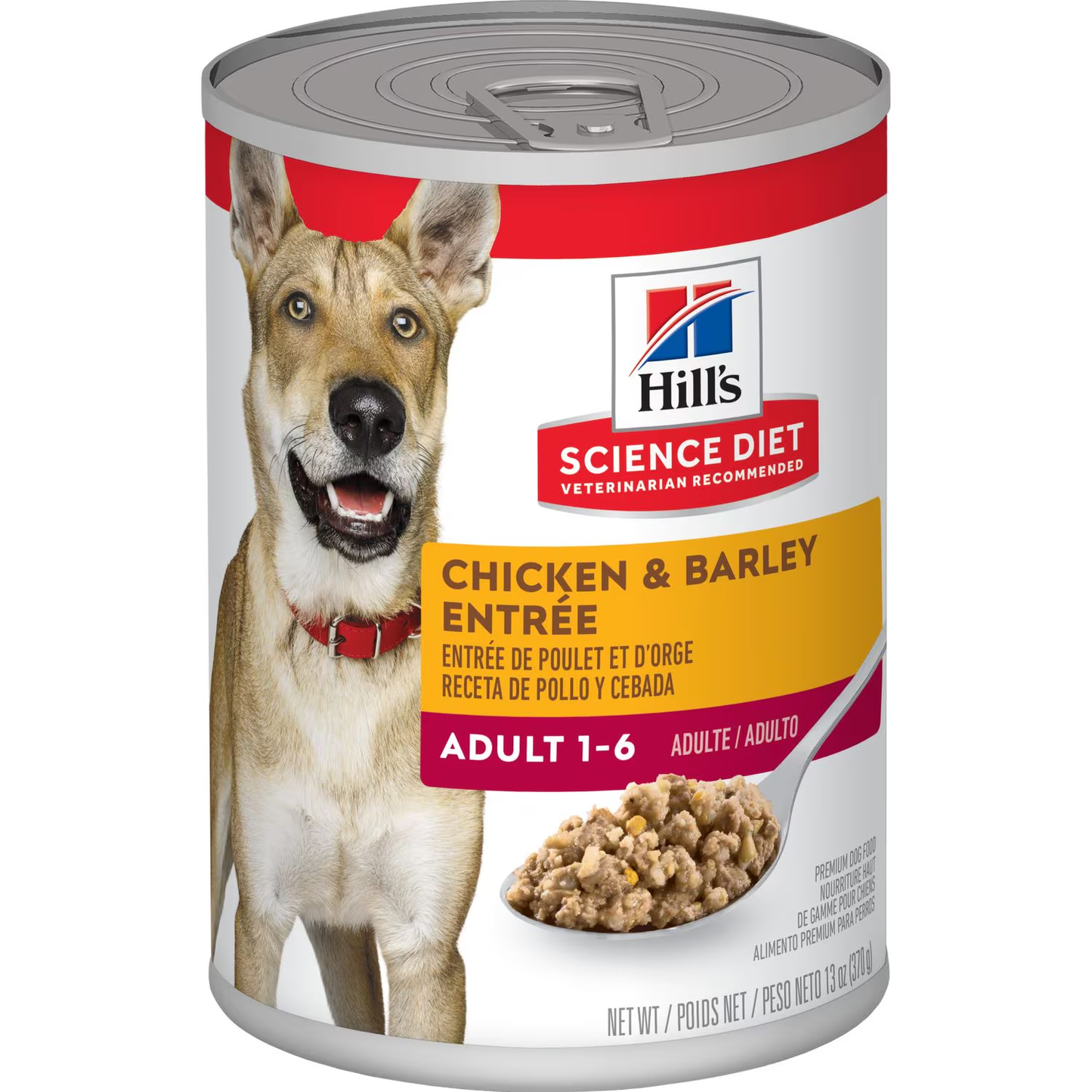🍲 Hill’s Science Diet Adult – Latas con Pollo y Cebada que tu lomito amará 🐶💛