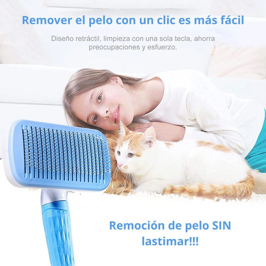 Cepillo removedor de pelo, cuidado y aseo para perros y gatos de pelo largo
