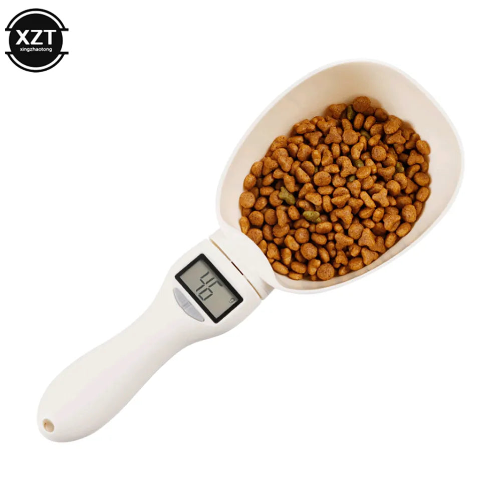 Cuchara y balanza medidora de cocina electrónica para pesaje (tamaño grande); ideal para alimento para perros, gatos y conejos