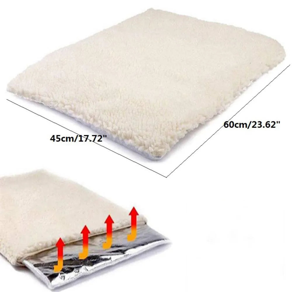 Estera-cama para perros, gatos y conejos; auto calentable, térmica, para interiores y exteriores, antideslizable