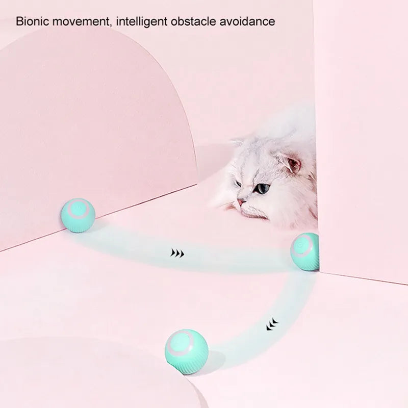 Pelota de entrenamiento y juguete inteligente, interactivo, automático y eléctrico para perros pequeños/medianos y gatos