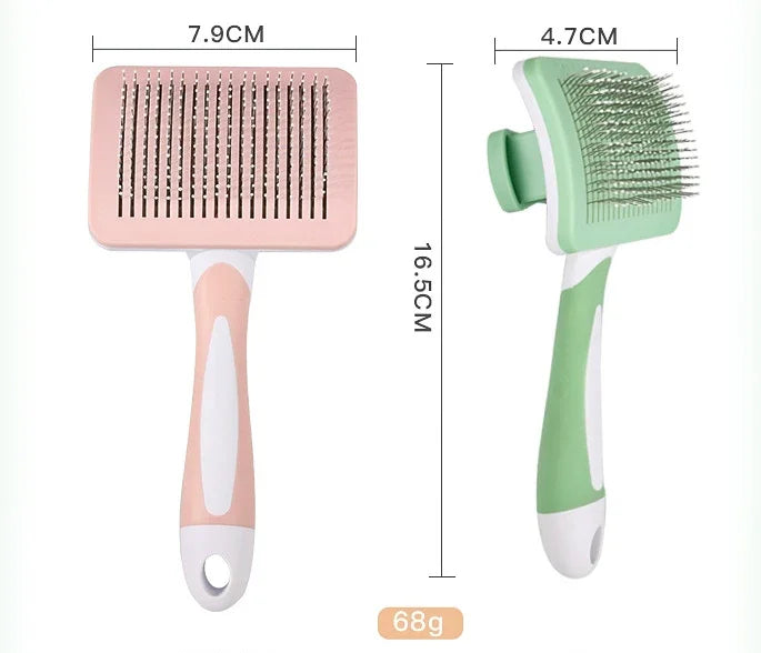 Peine para perros y gatos con cerdas de acero inoxidable; removedor de pelo flotante, para el cuidado, limpieza y belleza del pelaje