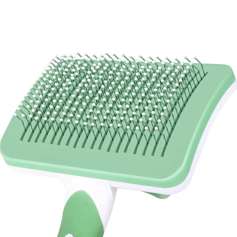 Peine para perros y gatos con cerdas de acero inoxidable; removedor de pelo flotante, para el cuidado, limpieza y belleza del pelaje
