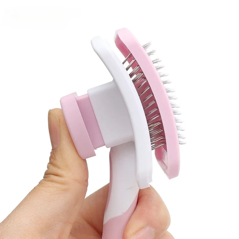 Peine para perros y gatos con cerdas de acero inoxidable; removedor de pelo flotante, para el cuidado, limpieza y belleza del pelaje