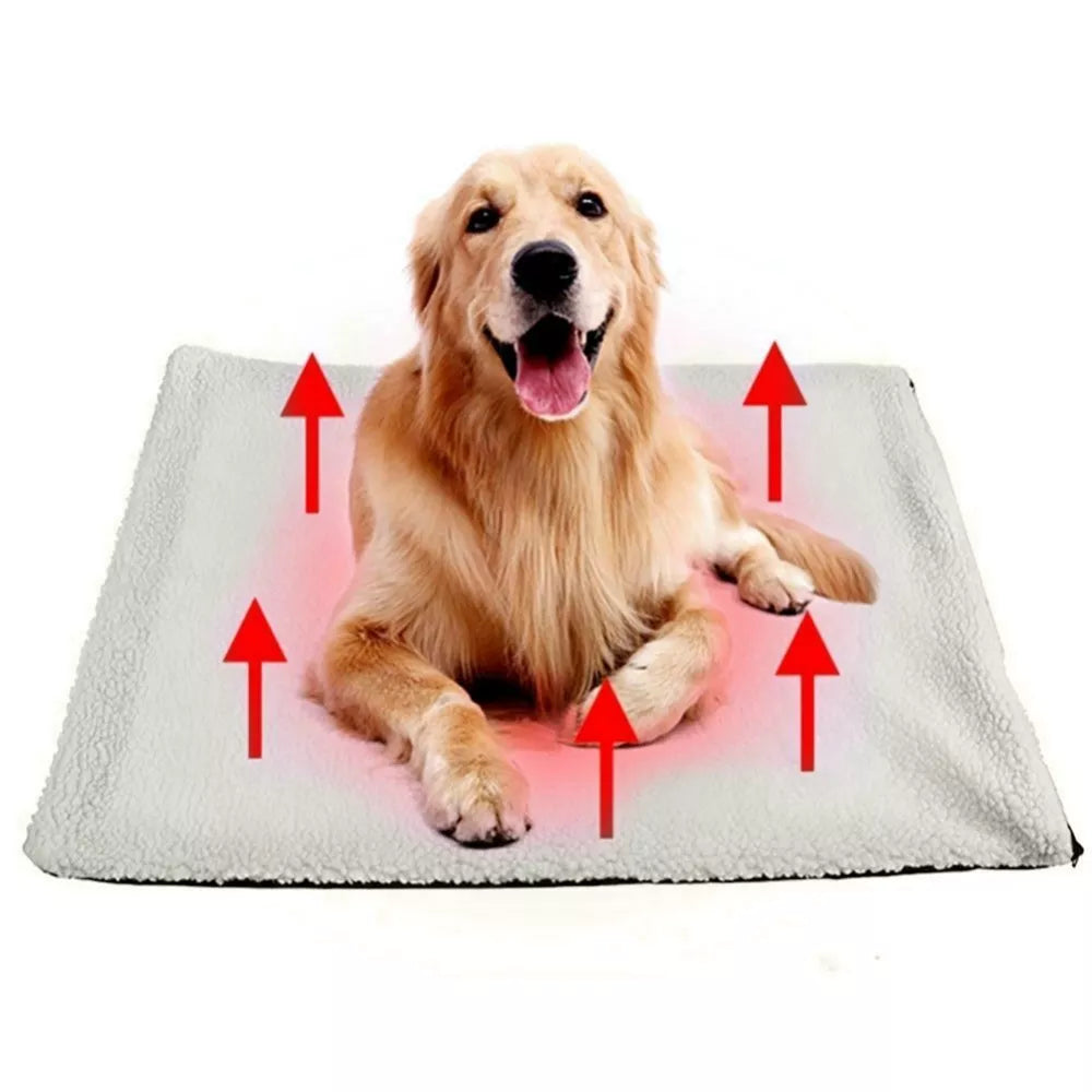 Estera-cama para perros, gatos y conejos; auto calentable, térmica, para interiores y exteriores, antideslizable