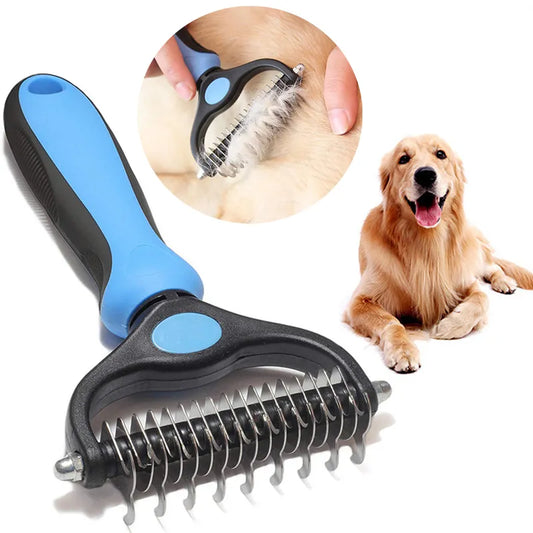 Cepillo profesional desenredante, removedor de pelo, cortador de nudos, quita pelaje apelmazado; para perros, gatos y conejos