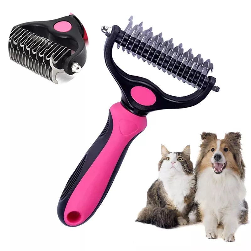 Peine cortador de nudos, removedor de pelo, desenredante, de desmate suave; para perros, gatos y conejos