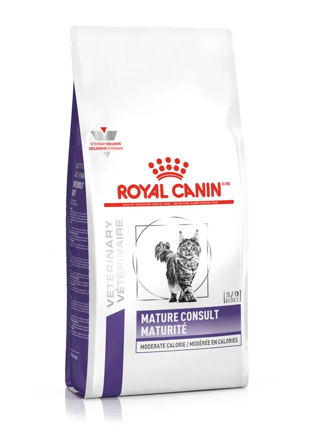 Royal Canin Mature Consult Moderate Calorie Feline – Alimento para Gato Adulto Mayor con Calorías Controladas (Fórmula Veterinaria)